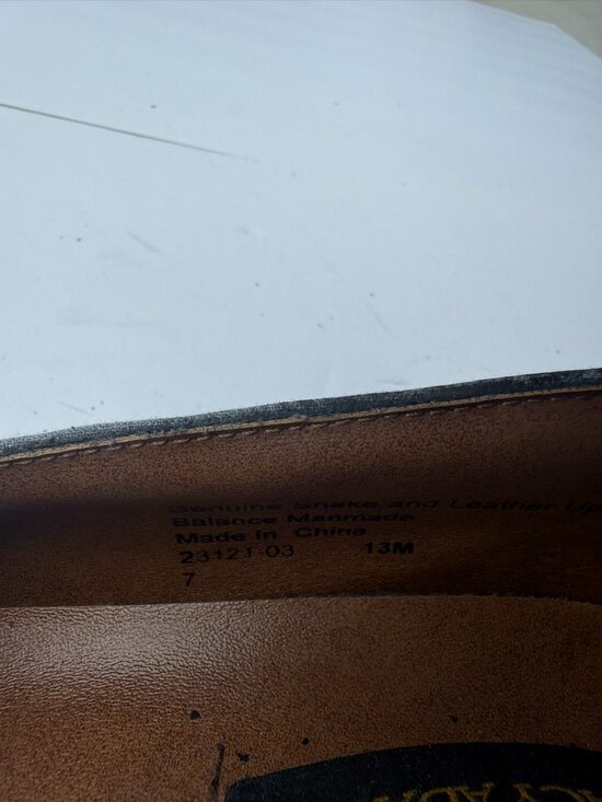 Stacy Adams 23121‑03 Genuine Snake Dress Shoes – Size 13W – Light Brown main image 6